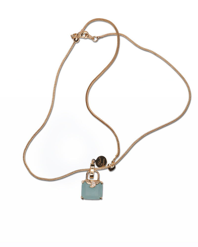 Collana Aqua Bag – Pendente Borsetta Turchese & Cristalli